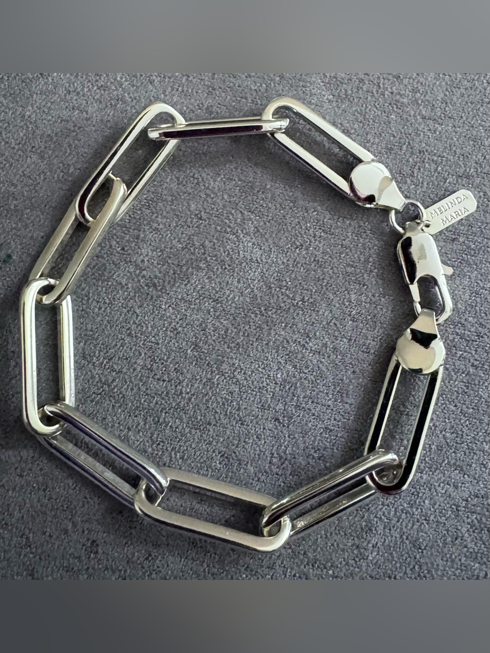 Melinda Maria Gold Tone Paperclip Link Bracelet - Picture 1 of 6